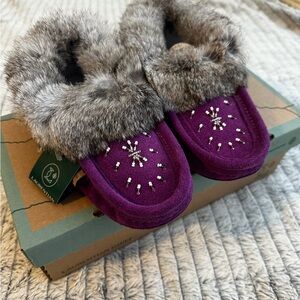 Laurentian Chief Purple Women's Moccasins